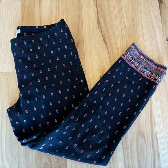 J. Jill Stretch Tribal Border Print Ankle Pants Women’s Size 10 - Picture 4 of 10